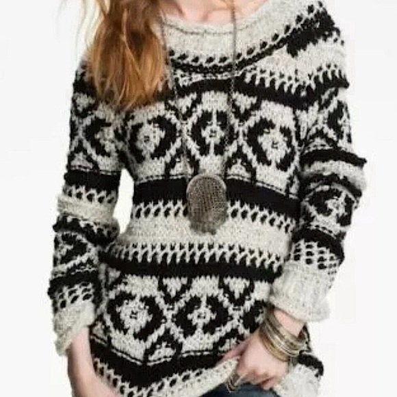 Free People Sweaters - Free People | Silver Reed Fair Isle Wool Blend Sweater